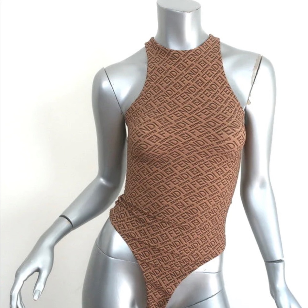 Fendi x Skims High Neck Bodysuit Brown. **^Limited edition***